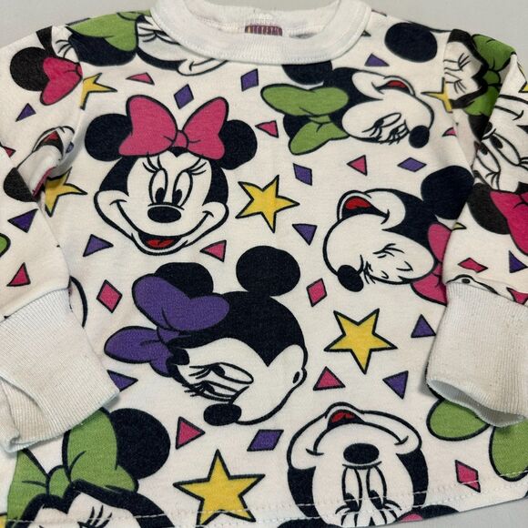 Vintage 90's Disney Minnie Mouse Girls 2T Crewneck Pullover Sweatshirt Cotton - Picture 2 of 6
